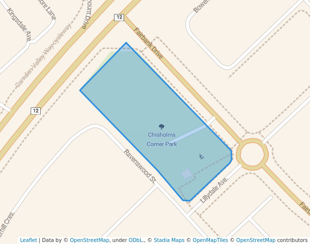 walking in Chisholms Corner Park map in Gledswood Hills