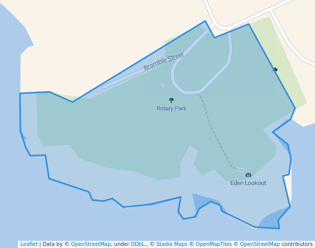 walking in Rotary Park map in Eden