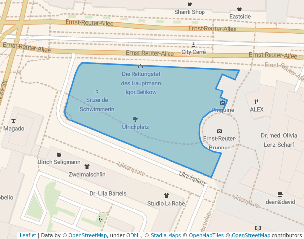 walking in Ulrichplatz map in Magdeburg