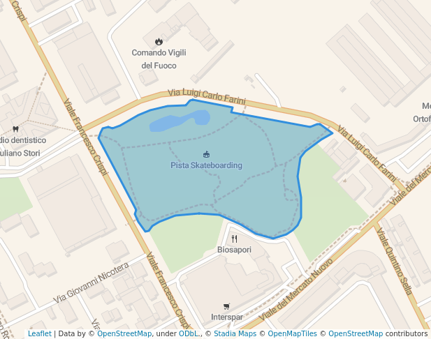 walking in Parco delle Fornaci map in Vicenza