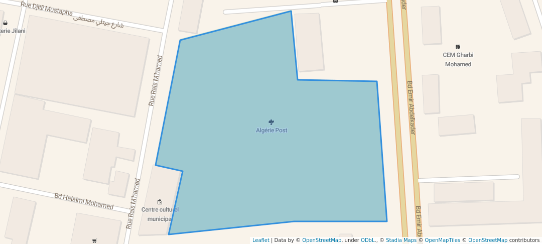 walking in Algérie Post map in Khemis Miliana