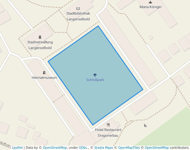 walking in Schloßpark map in Langenselbold