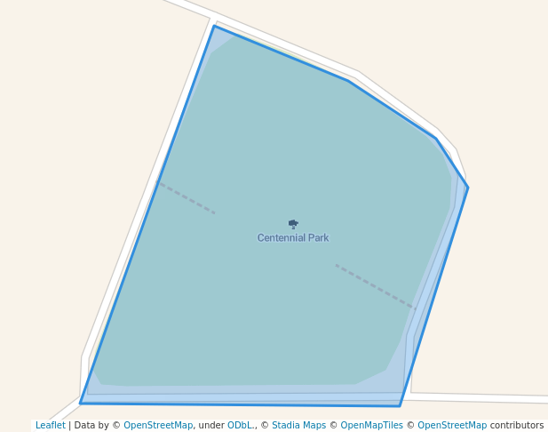 walking in Centennial Park map in Warman