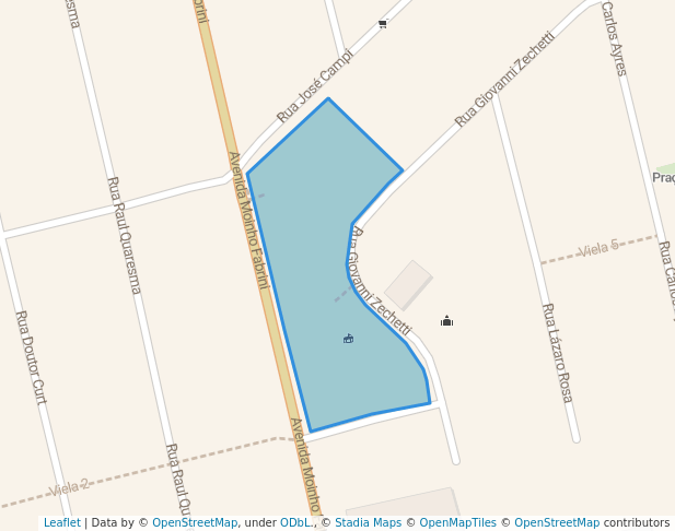 walking in Praça Miguel Pogtiglione map in São Bernardo do Campo