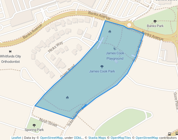 James Cook Park in Hillarys | Map and Routes