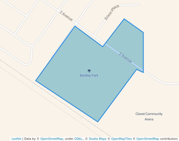 walking in Bentley Park map in Clavet