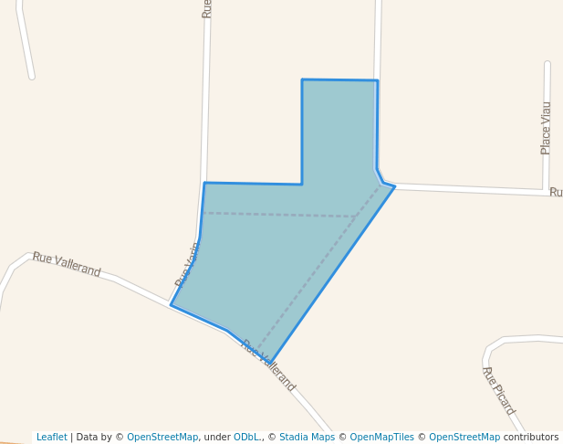 walking in Parc Vallerand map in Brossard