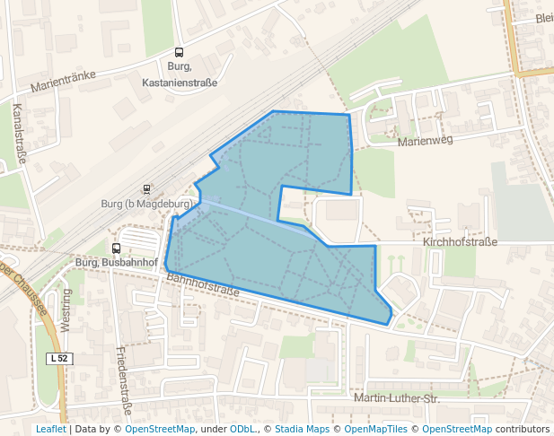 walking in Goethepark map in Burg (bei Magdeburg)