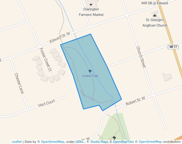 walking in Lions Trail map in Newcastle