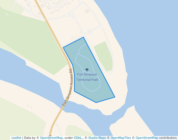 Fort Simpson Territorial Park in Fort Simpson | Map and Routes