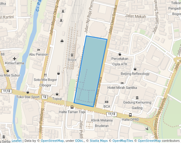 walking in Alun-alun Kota Bogor map in Bogor