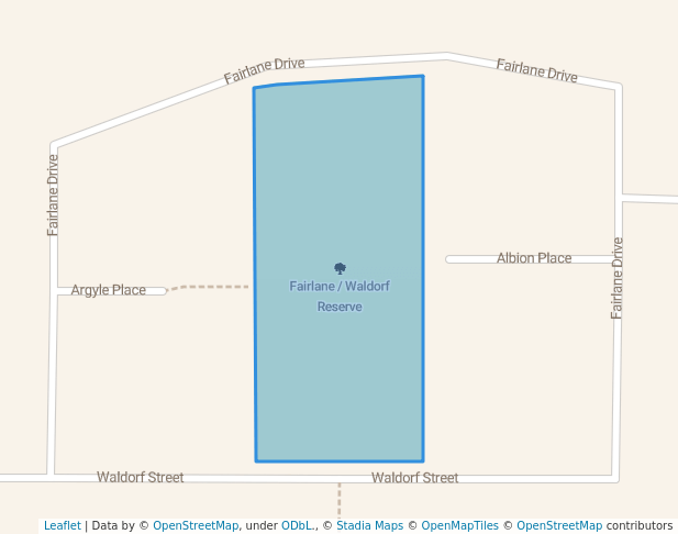 Fairlane / Waldorf Reserve in Carine | Map and Routes