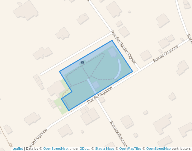 walking in Square du Réservoir map in Mulhouse