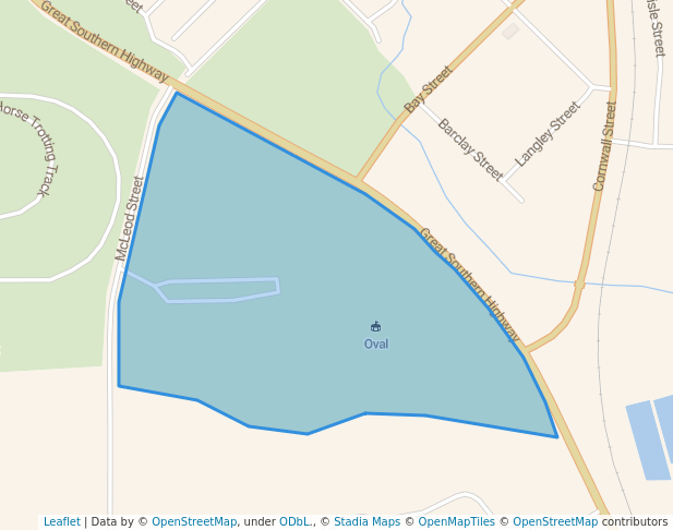 walking in Kupara Park map in Katanning