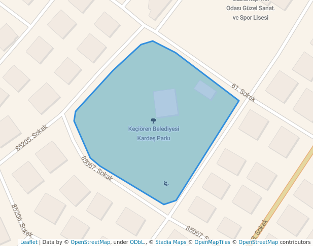 walking in Keçiören Belediyesi Kardeş Parkı map in Gaziantep