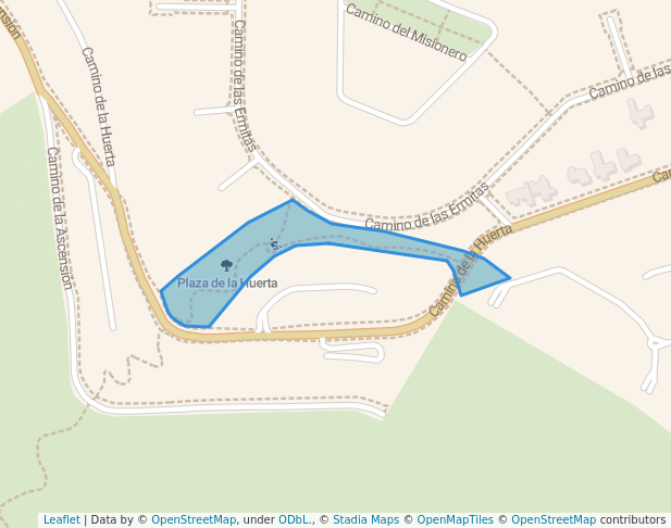 walking in Plaza de la Huerta map in Lo Barnechea