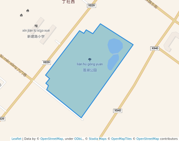 walking in 莲湖公园 map in Yun Cheng Shi
