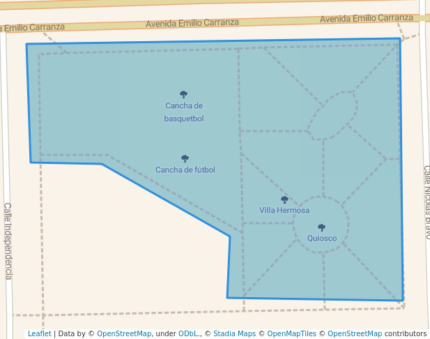 walking in Villa Hermosa map in Nuevo Casas Grandes