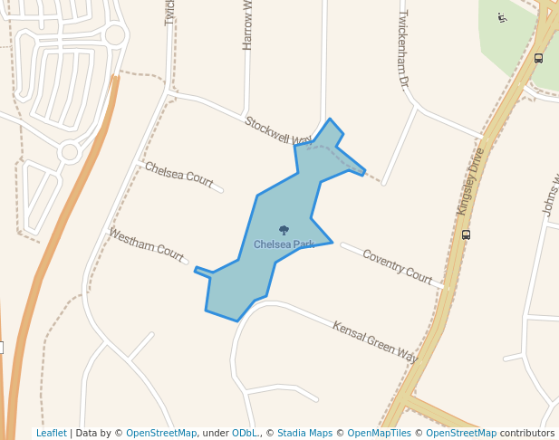 Chelsea Park in Kingsley | Map and Routes