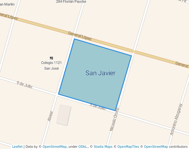 Plaza General San Martín in San Javier | Map and Routes