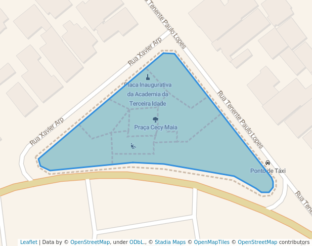 walking in Praça Cecy Maia map in Joinville