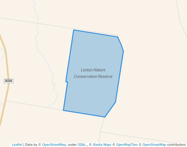 walking in Lexton Nature Conservation Reserve map in Sulky