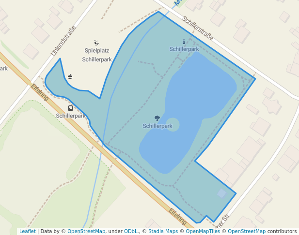 walking in Schillerpark map in Euskirchen