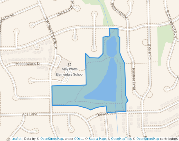 walking in May Watts Park map in Naperville