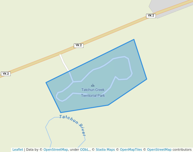 walking in Tatchun Creek Territorial Park map in Carmacks