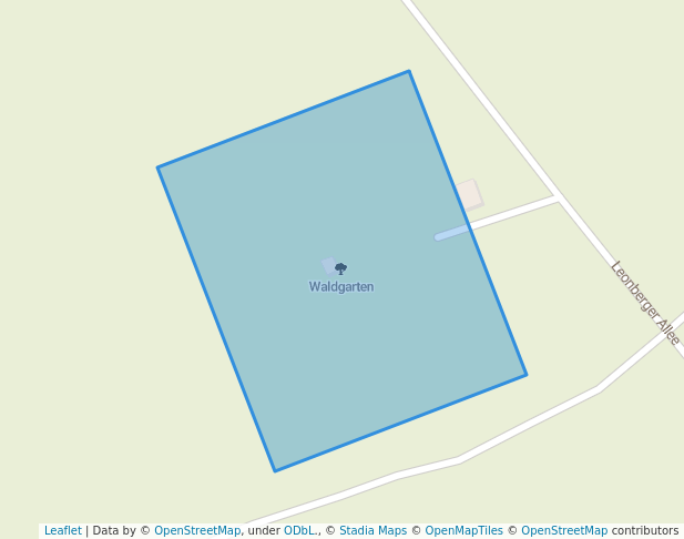 walking in Waldgarten map in Leonberg