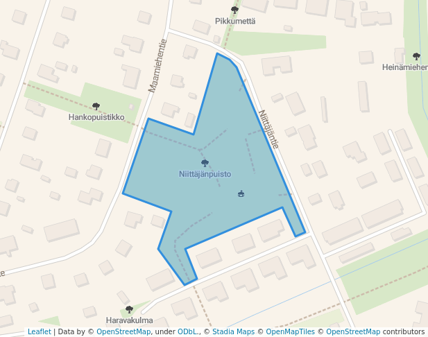 walking in Niittäjänpuisto map in Tampere