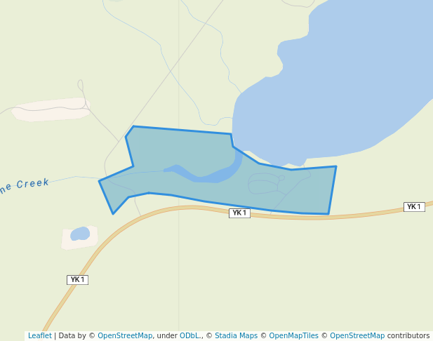 walking in Pine Lake Territorial Park map in Haines Junction