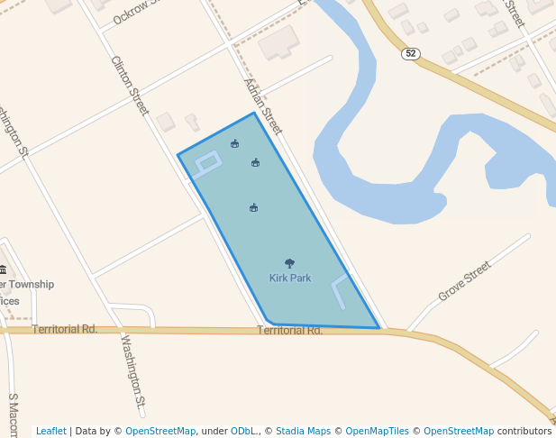 walking in Kirk Park map in Manchester