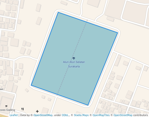 walking in Alun-Alun Selatan Surakarta map in Surakarta