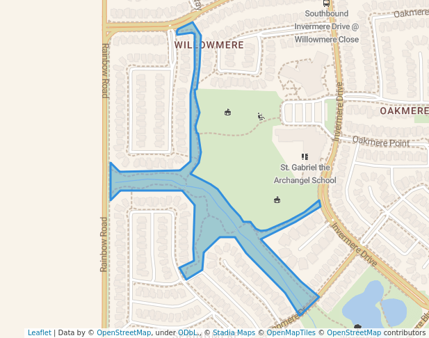 walking in Centennial Park map in Chestermere