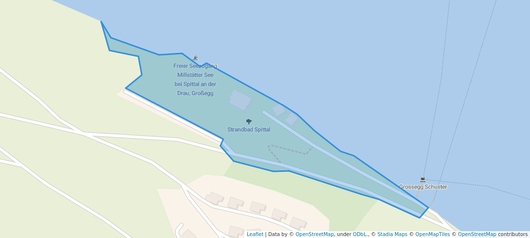 walking in Strandbad Spittal map in Großegg