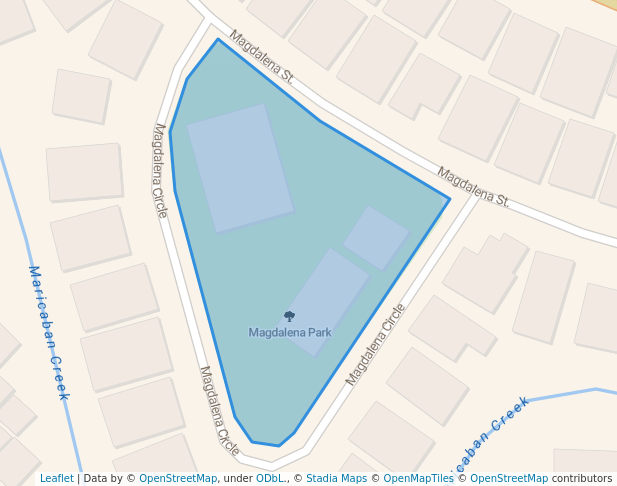 walking in Magdalena Park map in Makati