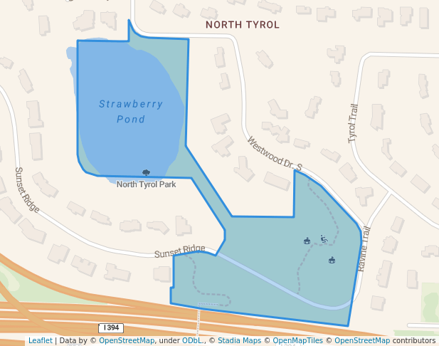 walking in North Tyrol Park map in Golden Valley