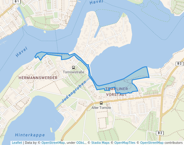 walking in Kölle-Park map in Potsdam