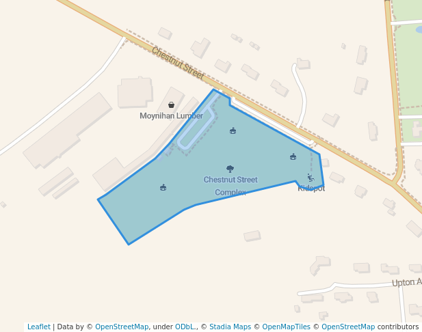 walking in Chestnut Street Complex map in North Reading
