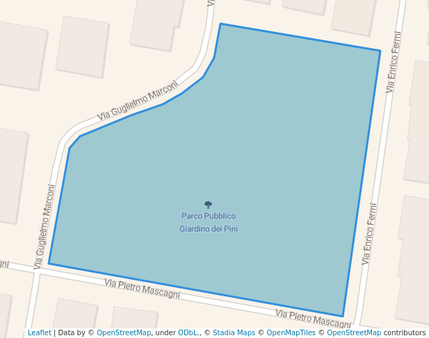 walking in Parco Pubblico Giardino dei Pini map in Pontedera