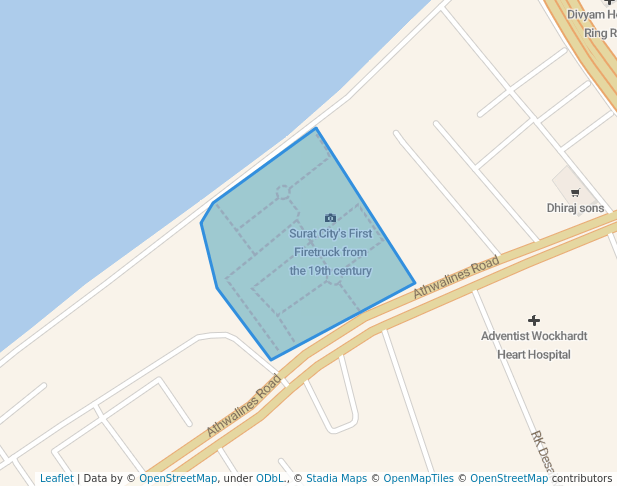 walking in Nehru Udyan map in Surat