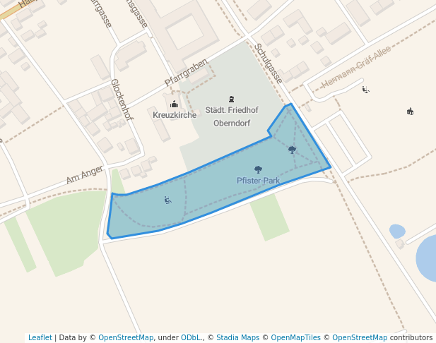 walking in Pfister-Park map in Schweinfurt