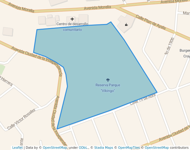 walking in Reserva Parque "Vikingo" map in Zitácuaro