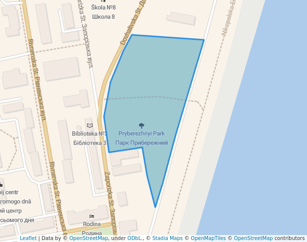 Pushkin Park in Nikopol' | Map and Routes