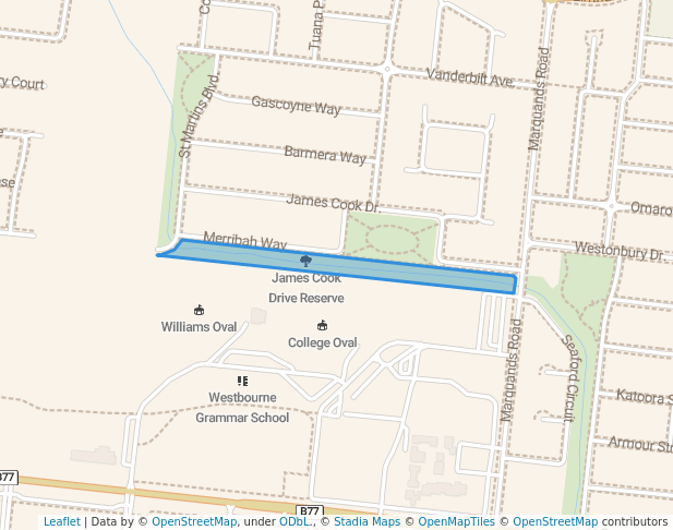 James Cook Drive Reserve in Truganina | Map and Routes