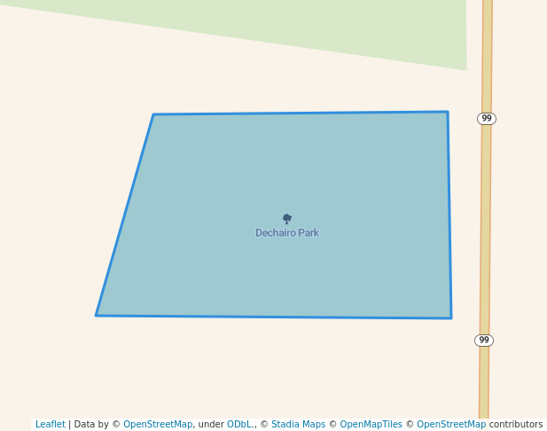 walking in Dechairo Park map in Westmoreland