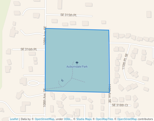 walking in Auburndale Park map in Auburn