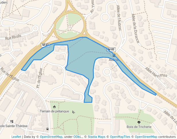 walking in Bois de Clairière map in Colomiers