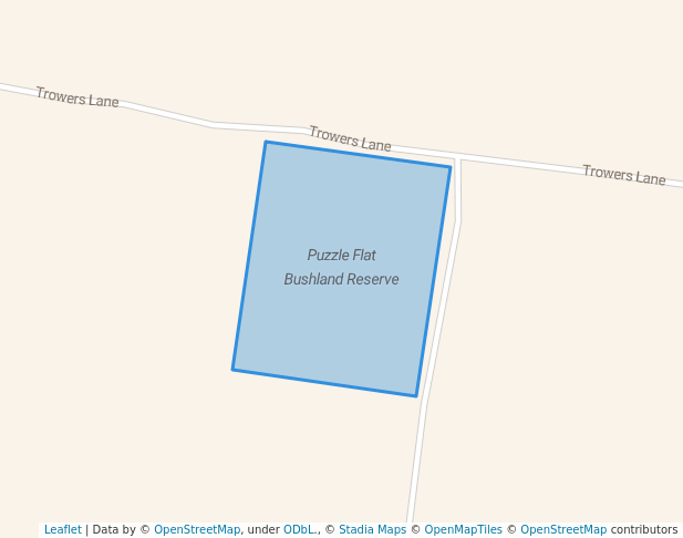 walking in Puzzle Flat Bushland Reserve map in Emu